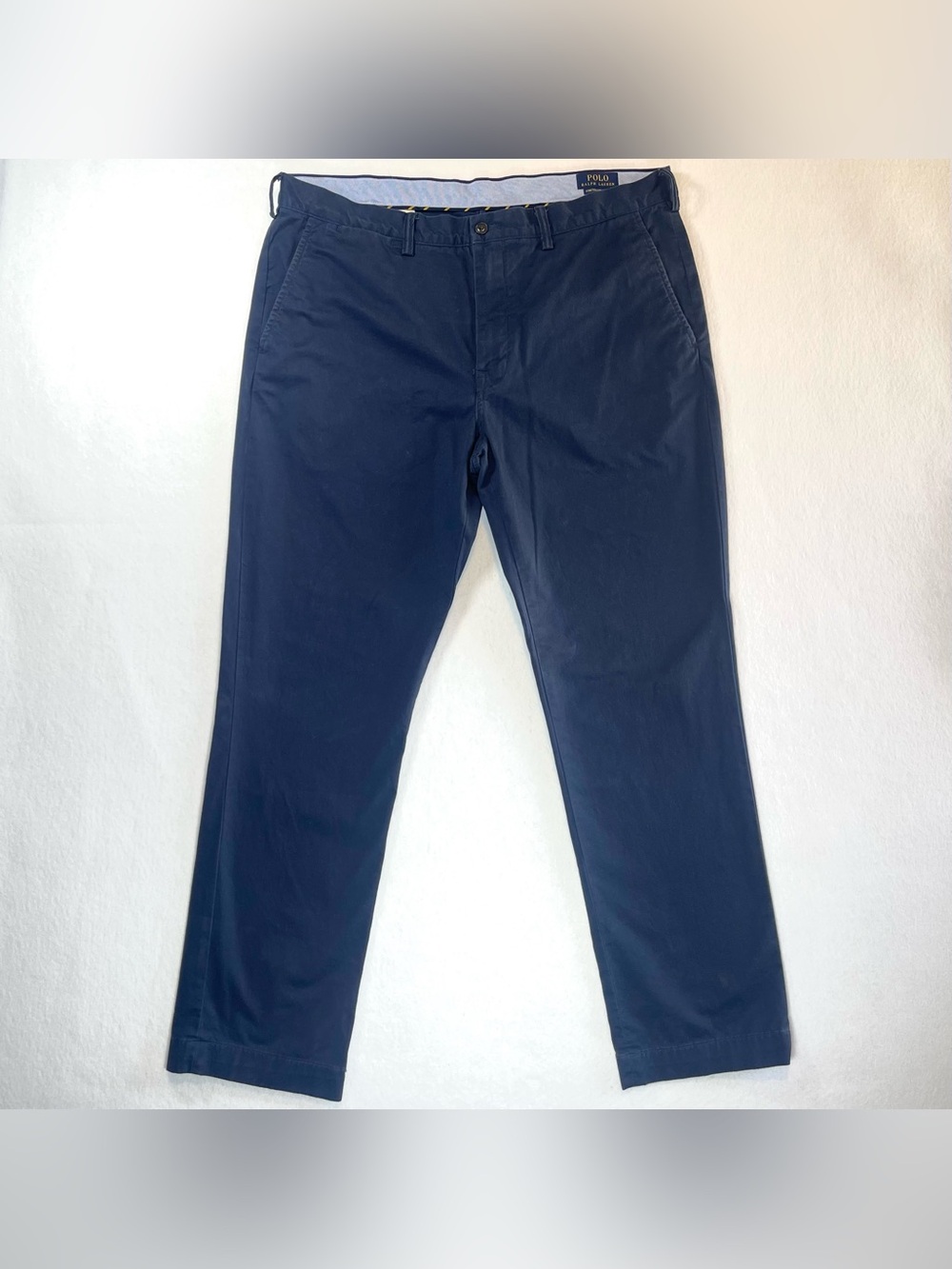 Polo Ralph Lauren Chino Pants Mens 38x32 (Fits 38x30) Blue Classic Cotton Twill